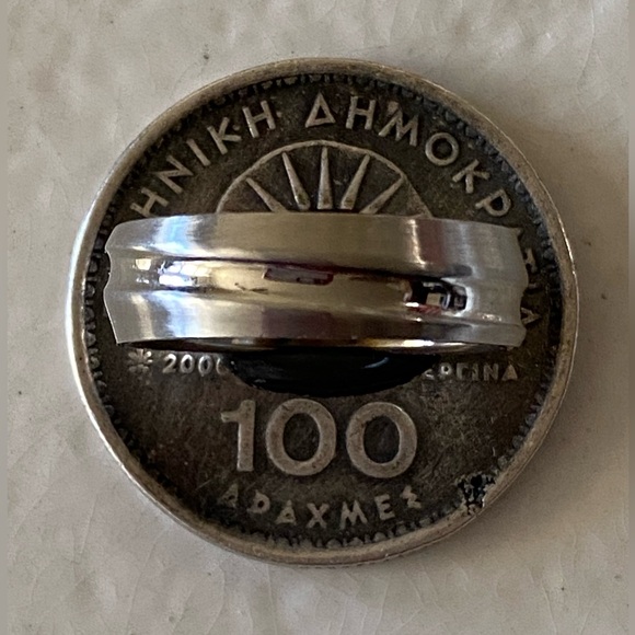 Rewind Silver Coin Ring - Picture 5 of 8